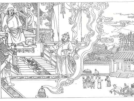 杜甫草堂书院壁画设计稿