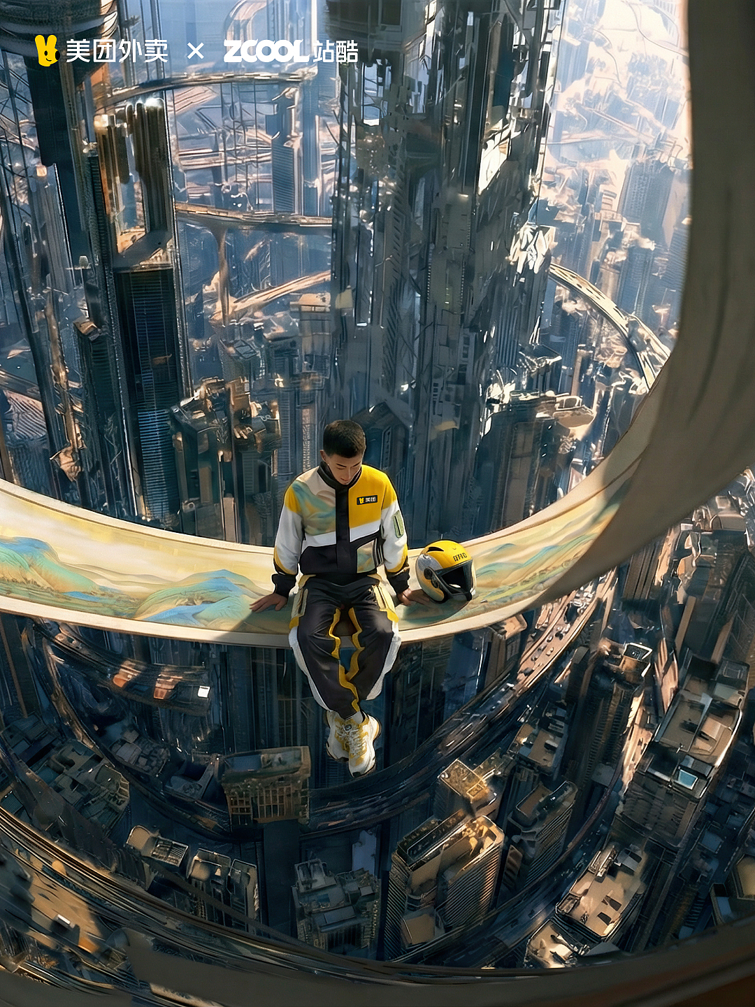 把《千里江山图》的青绿，穿进日常（图ZNDA1Nzc3MTI0） - AI作品 - 站酷设计师稻草原创素材 - 站酷ZCOOL