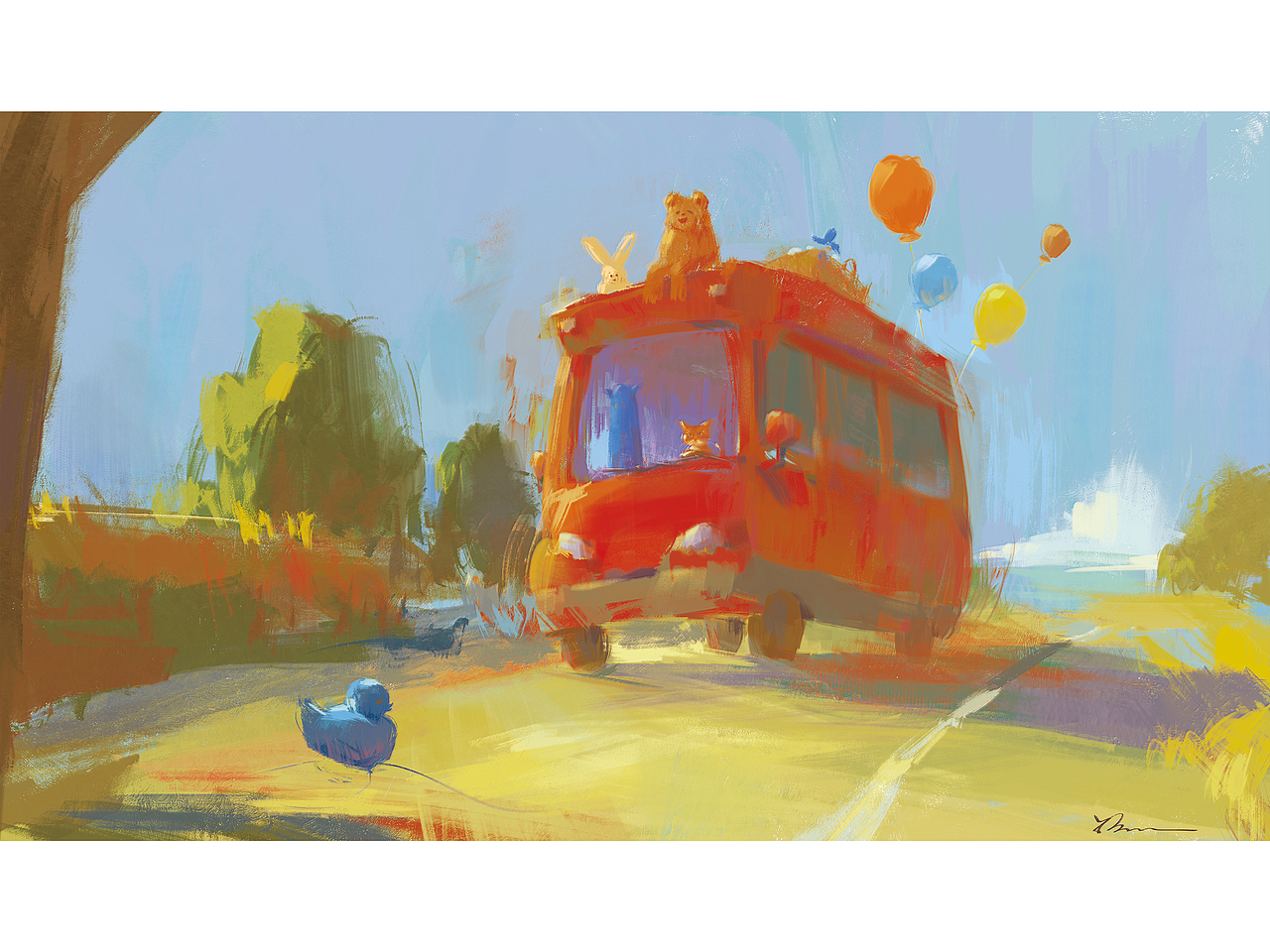 小猫咪开车去旅行（图ZNDA1Nzg5OTk2） - 绘本 - 站酷设计师煤炭小皮球原创素材 - 站酷ZCOOL