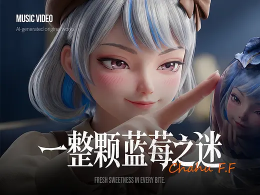 一整颗蓝莓之迷（首页-ZNzM0ODcwNjA=） - AI创作-AI作品 - 站酷设计师茶壶方方oost原创素材 - 站酷ZCOOL