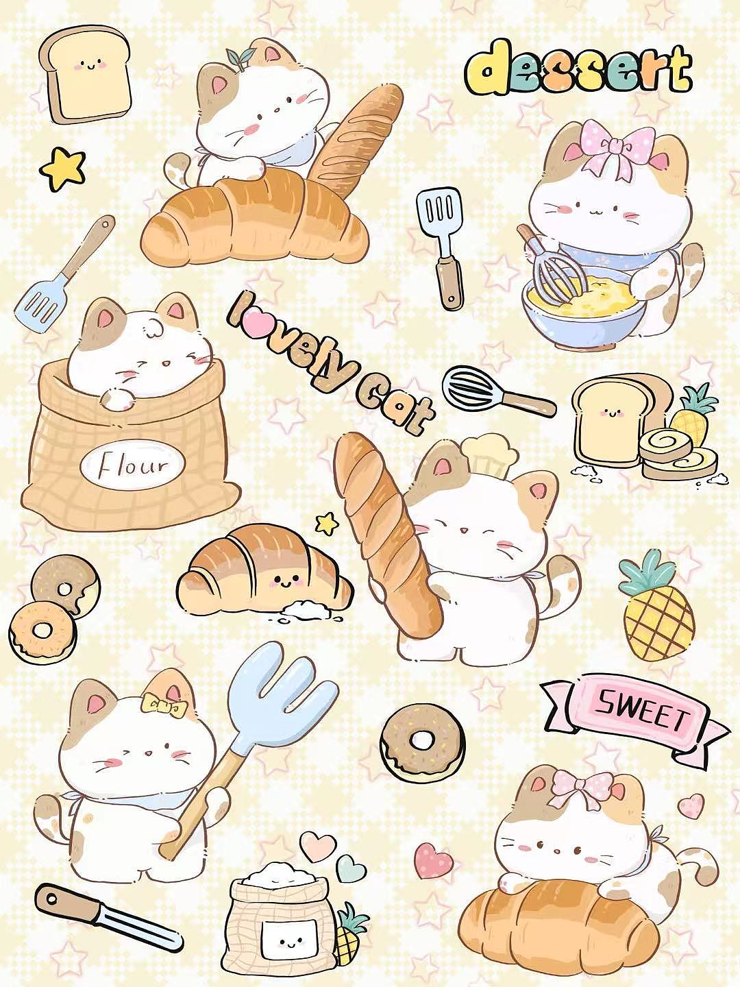 猫猫系列插画（图ZNDA1ODAxNjc2） - 商业插画 - 站酷设计师画画的大佘原创素材 - 站酷ZCOOL