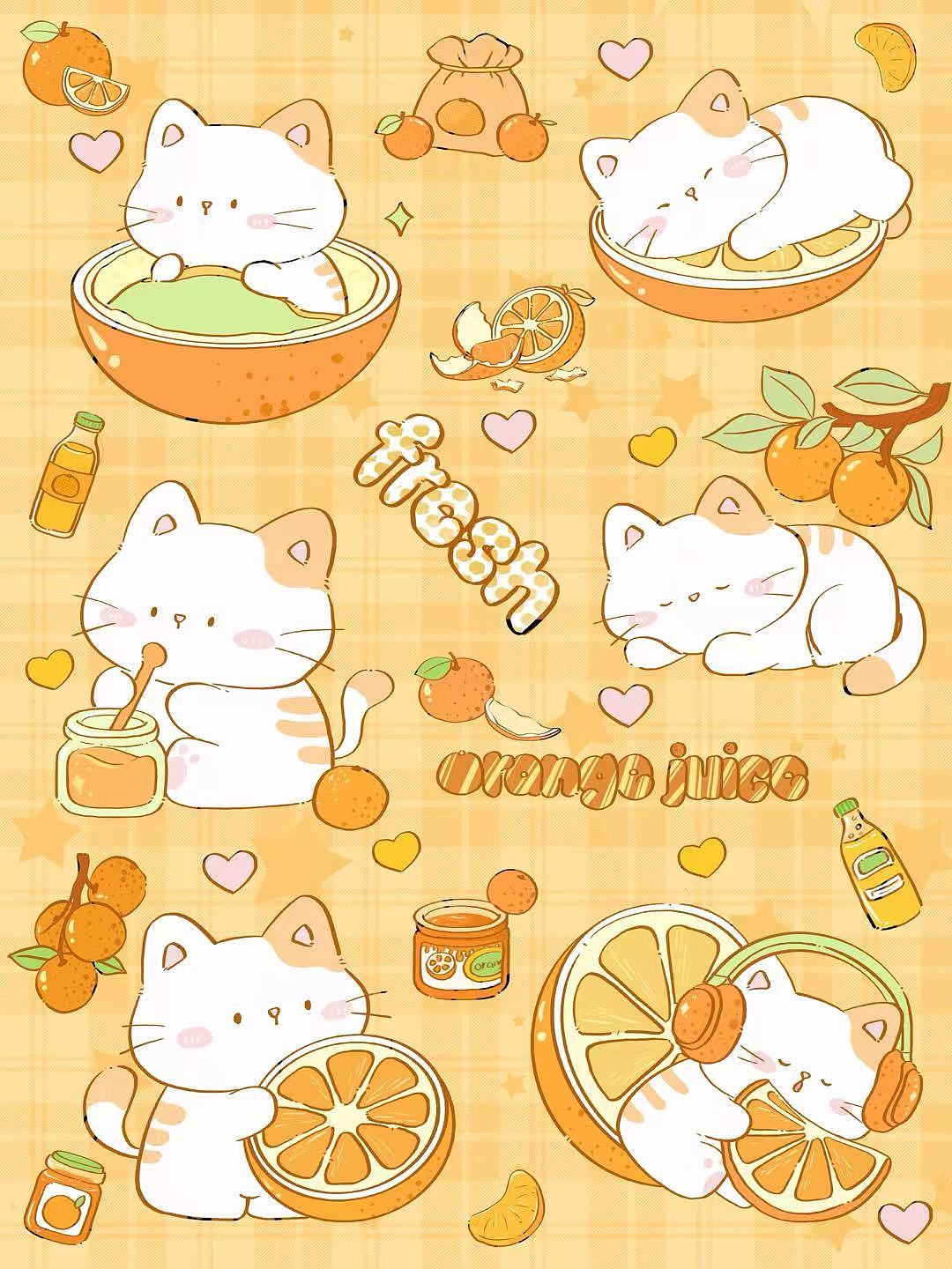 猫猫系列插画（图ZNDA1ODAxNjg0） - 商业插画 - 站酷设计师画画的大佘原创素材 - 站酷ZCOOL