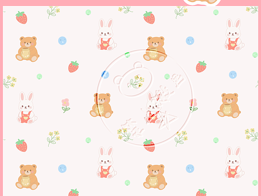 软萌治愈四方连续｜童装印花图案可商用授权