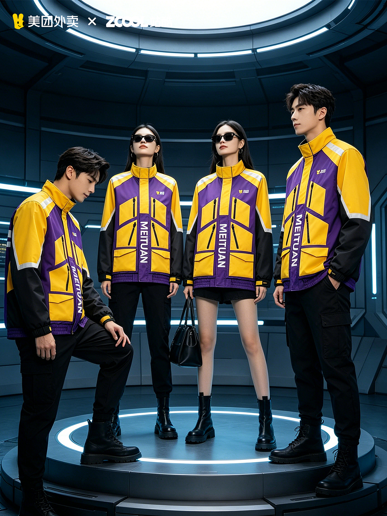 美团-急送先锋(图ZNDA1ODAyMzMy) - 其他服装 - 站酷设计师BAO设研社原创素材 - 站酷ZCOOL