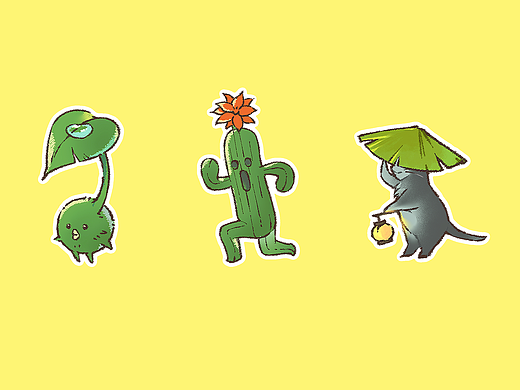 自存 画的ff14小贴纸