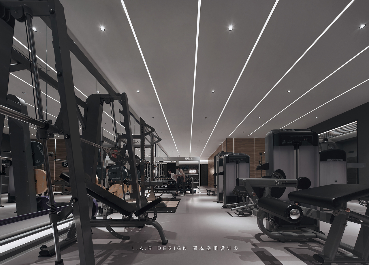 LAB原创 | 身及健身俱乐部 | 「银墙引光，影随步动」（图ZNDA1ODAyOTgw） - 商业空间设计 - 站酷设计师南京澜本设计原创素材 - 站酷ZCOOL