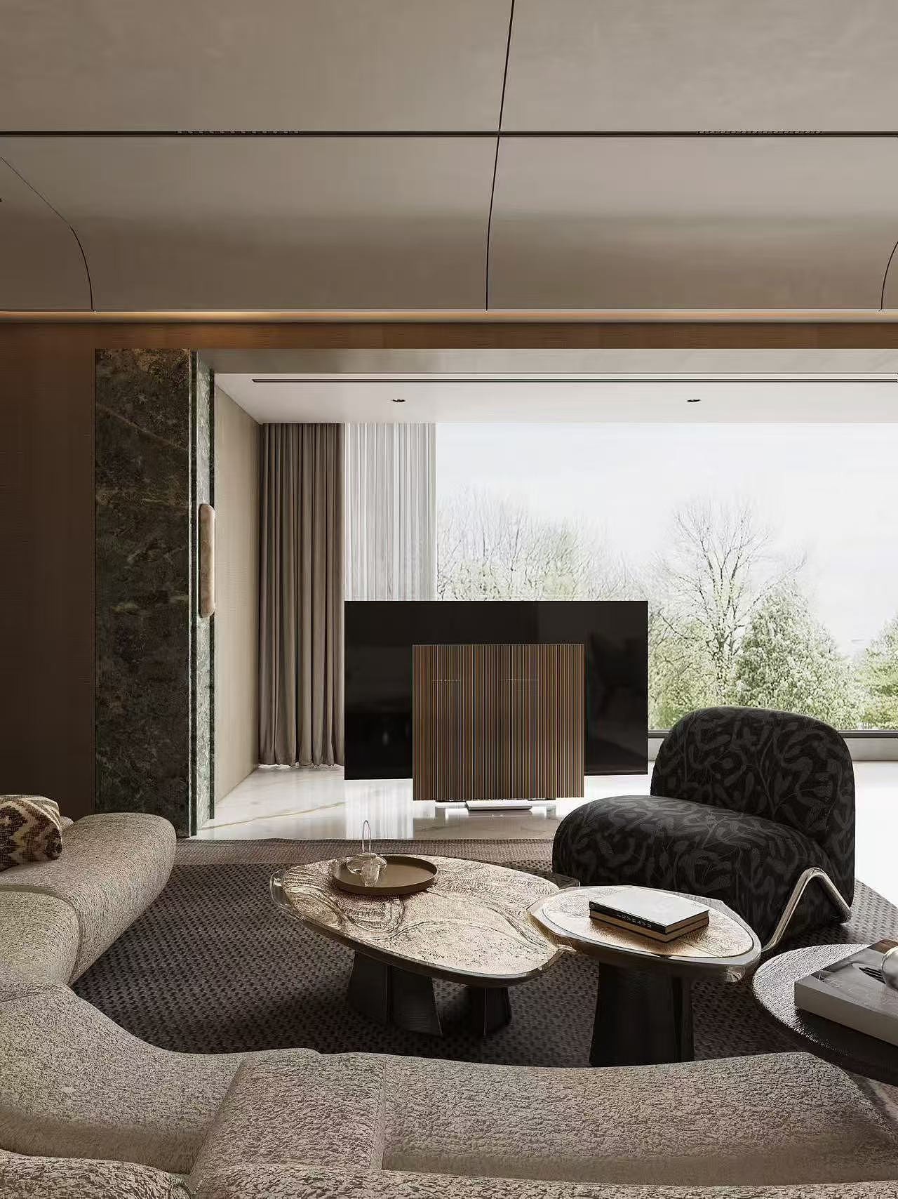 集予空间新案 大平层 I 老钱轻奢（图ZNDA1ODA1NTg0） - 家装设计 - 站酷设计师琦先森原创素材 - 站酷ZCOOL