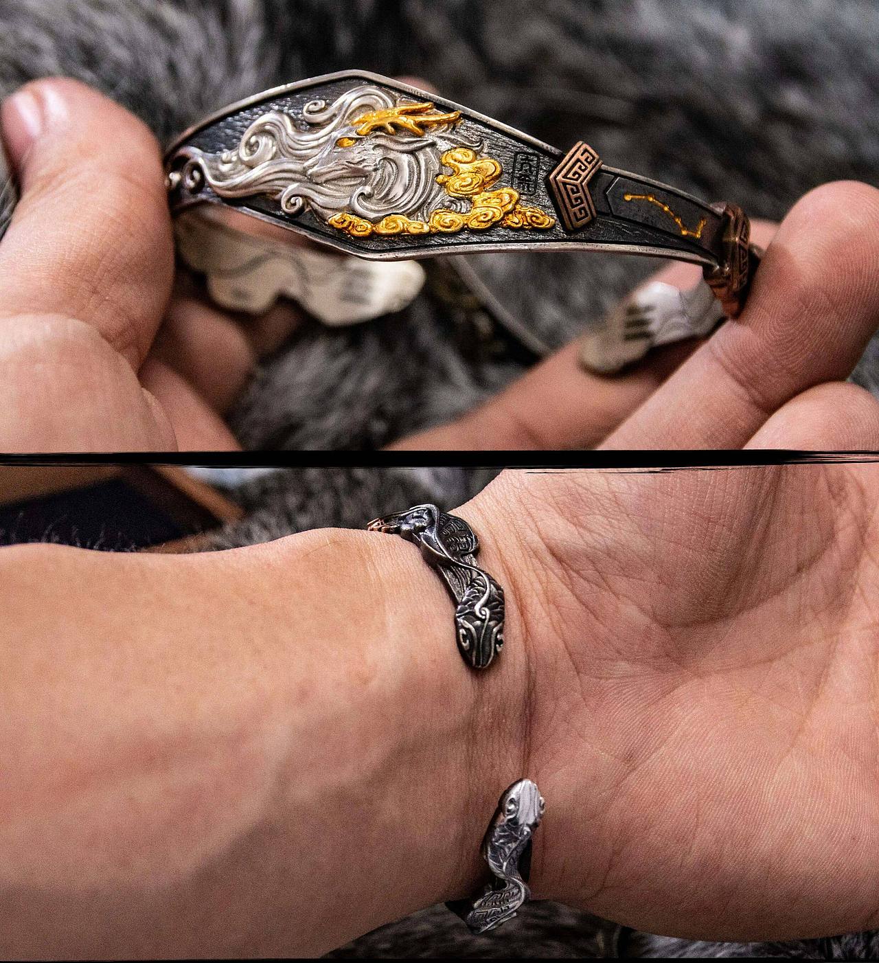 山海白泽·手镯 | 百晓通天地：一镯一世界 腕上见乾坤（图ZNDA1ODA4MTgw） - 首饰设计 - 站酷设计师梦龙设计原创素材 - 站酷ZCOOL