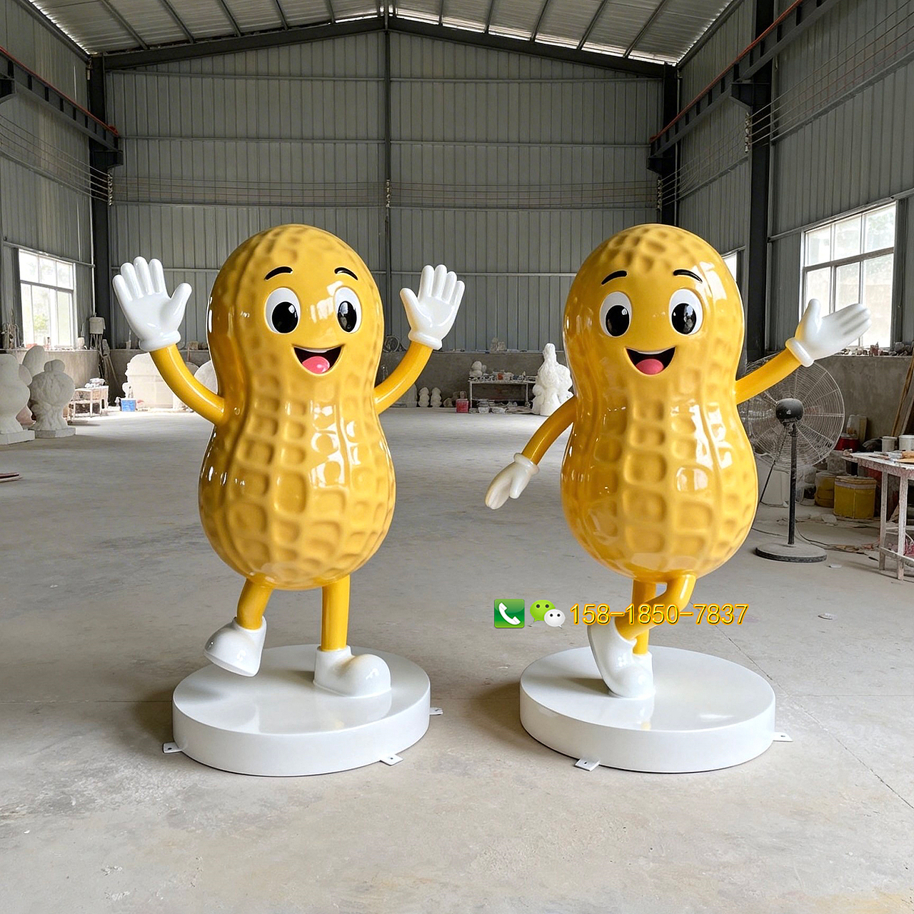 玻璃钢卡通花生雕塑户外创意玻璃纤维坚果玩偶ip模型（图ZNDA1ODE0NjE2） - 工艺品设计 - 站酷设计师通盛雕塑工厂原创素材 - 站酷ZCOOL