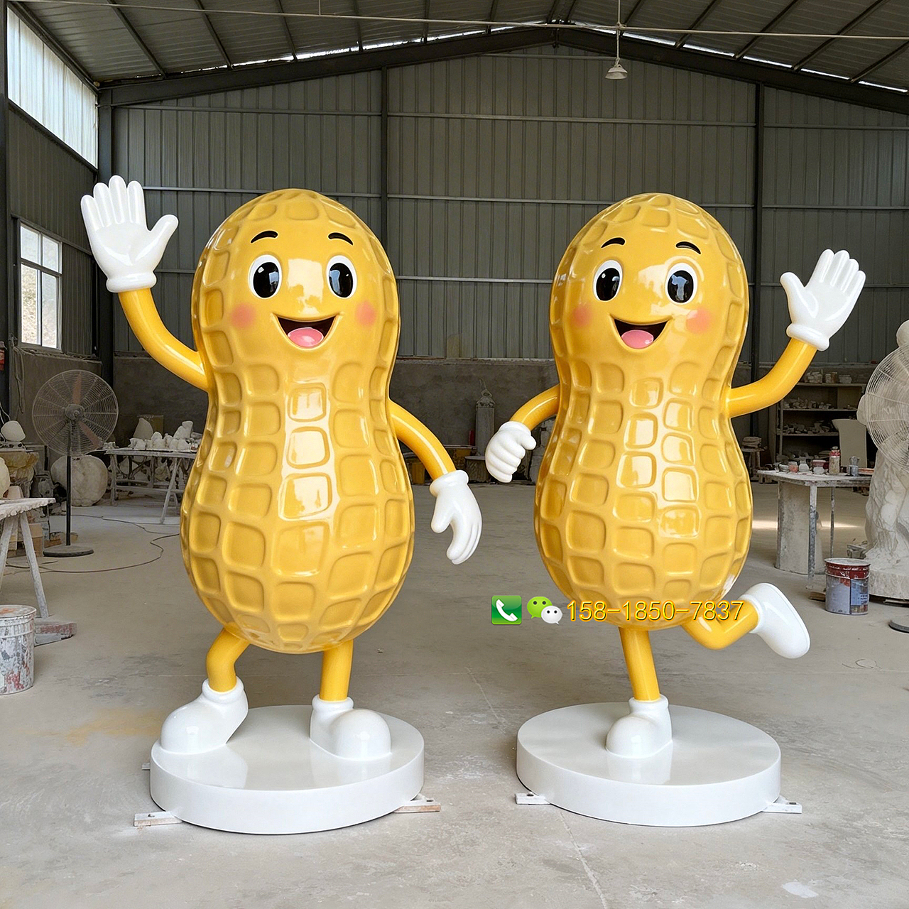 玻璃钢卡通花生雕塑户外创意玻璃纤维坚果玩偶ip模型（图ZNDA1ODE0NjEy） - 工艺品设计 - 站酷设计师通盛雕塑工厂原创素材 - 站酷ZCOOL