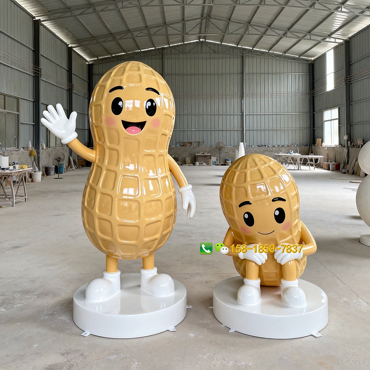 玻璃钢卡通花生雕塑户外创意玻璃纤维坚果玩偶ip模型（图ZNDA1ODE0NjI4） - 工艺品设计 - 站酷设计师通盛雕塑工厂原创素材 - 站酷ZCOOL