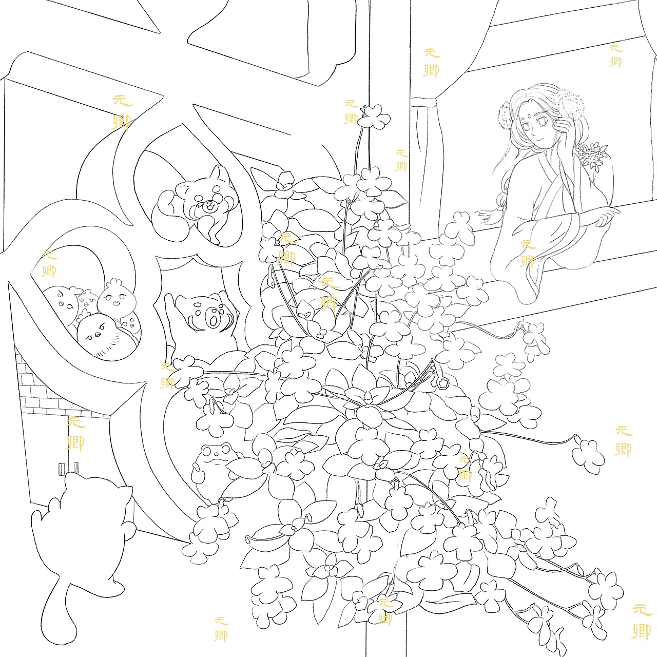 花房里的奇遇（图ZNDA1ODE0Nzcy） - 书籍/画册 - 站酷设计师元卿元卿元卿原创素材 - 站酷ZCOOL