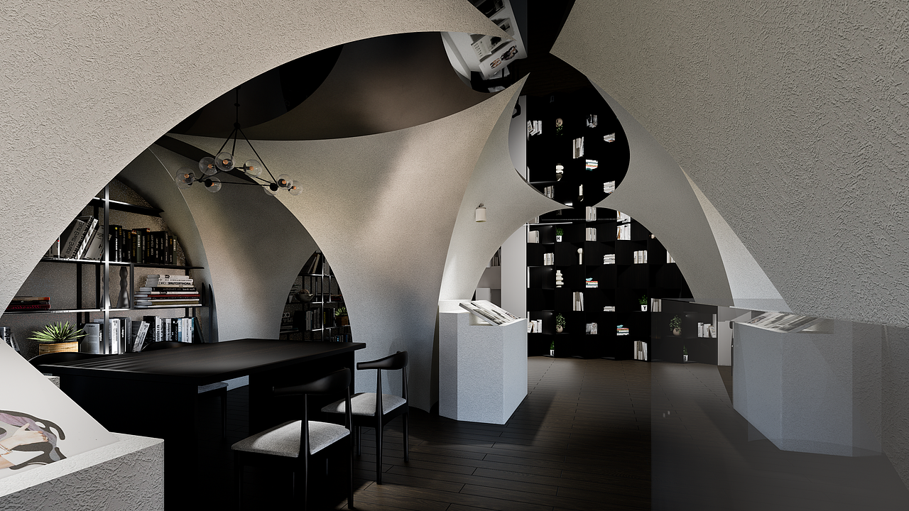 书店空间设计（图ZNDA1ODE2MDI0） - 商业空间设计 - 站酷设计师宋侃侃原创素材 - 站酷ZCOOL