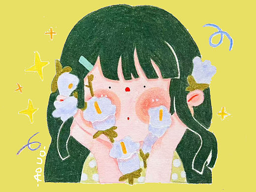 花系少女头像