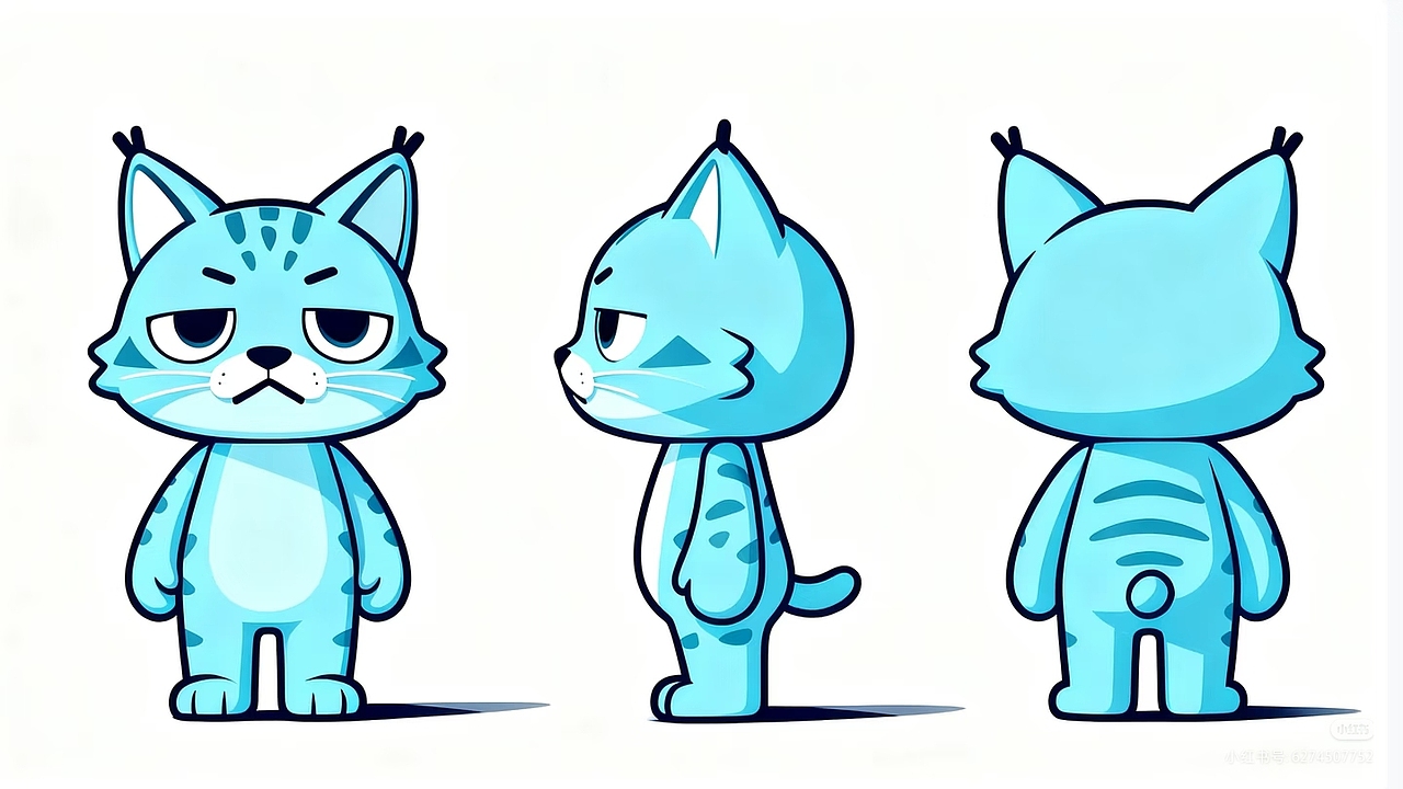 酷酷的蓝色猞猁IP形象设计，非常有辨识度！（图ZNDA1ODE5Njky） - IP形象 - 站酷设计师至死不渝177原创素材 - 站酷ZCOOL