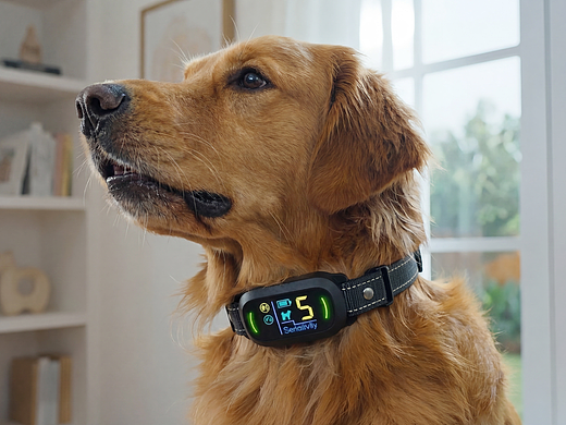 AI广告制作ai产品狗狗止吠项圈亚马逊跨境主图视频