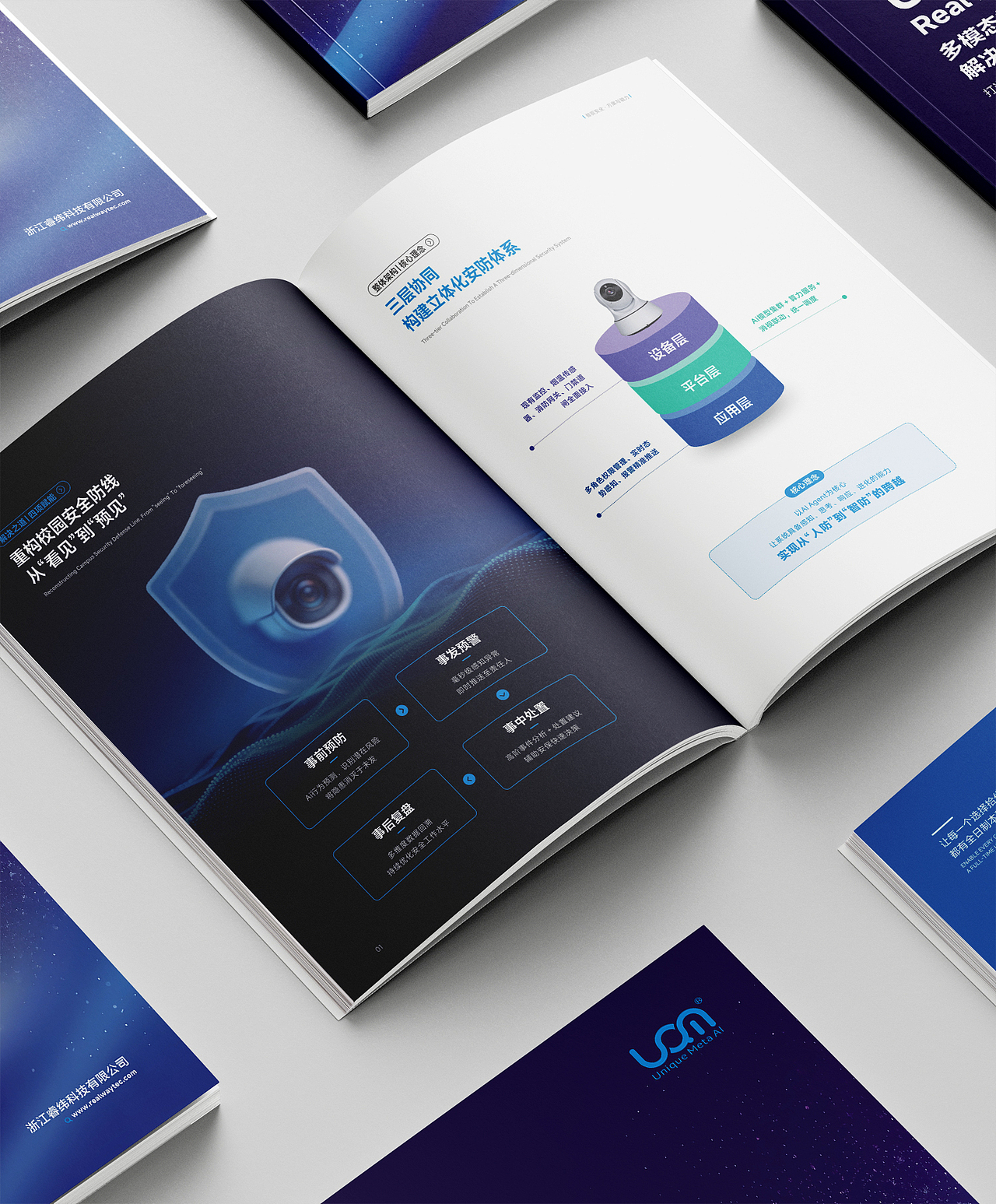 AI智能安防领域企业产品画册设计（图ZNDA1ODIwODA0） - 书籍/画册 - 站酷设计师方寸设计Design原创素材 - 站酷ZCOOL