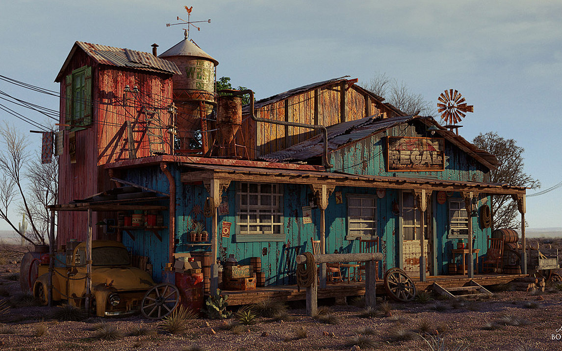 Maya-废土风格写实场景建模教程。maya建模基础教程（图ZNDA1ODIxMTA0） - 场景 - 站酷设计师Alan安澜原创素材 - 站酷ZCOOL