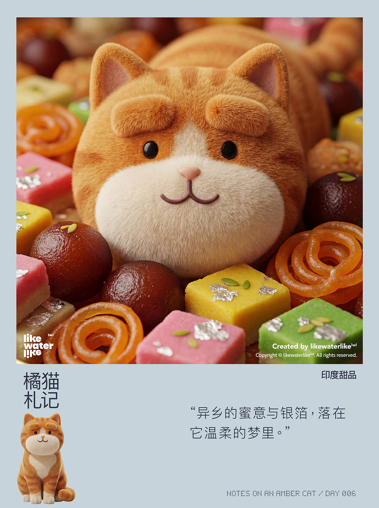 琥珀色的橘猫 | 设计手绘稿（图ZNDA1ODIzOTA0） - 创作习作 - 站酷设计师likewaterlike原创素材 - 站酷ZCOOL