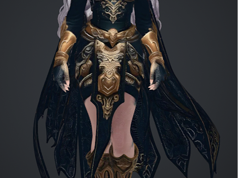  黑金女武神 - 原创3D角色建模