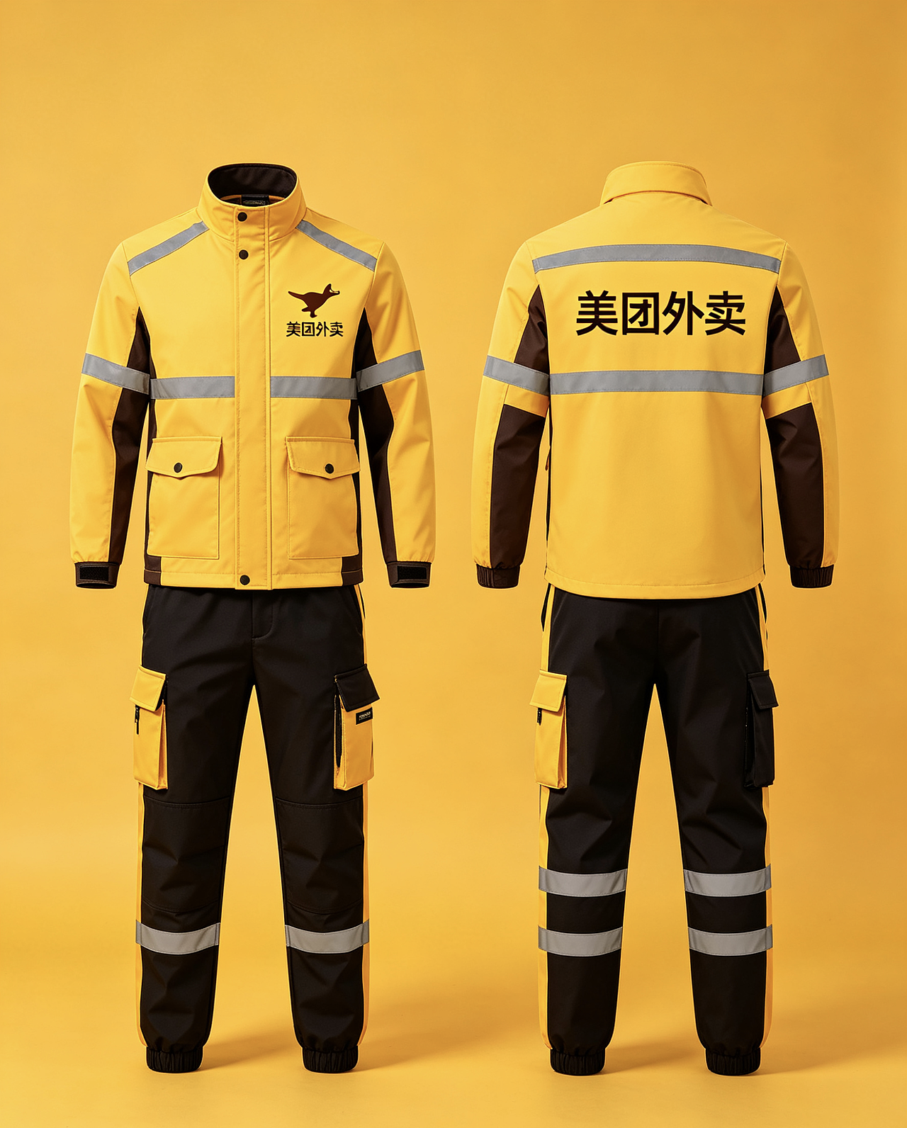 ＃美团第一届黄衣服设计大赛（图ZNDA1ODI3NTI4） - AI作品 - 站酷设计师鱿鱼的饼干原创素材 - 站酷ZCOOL