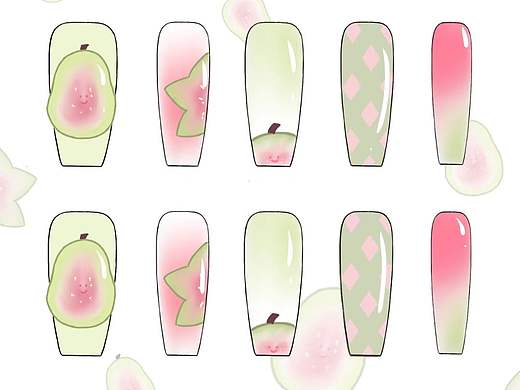 『软心芭乐』文创美甲