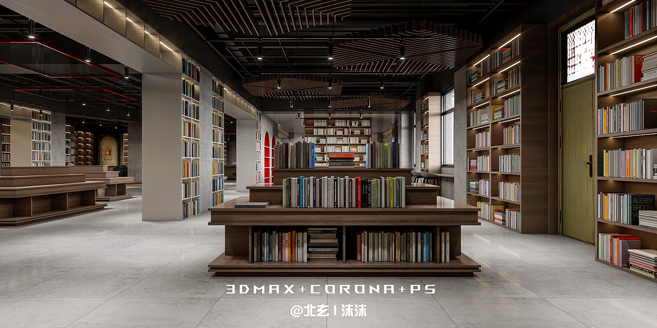 图书馆 | 让空间与思想共舞（图ZNDA1ODI5OTM2） - 商业空间设计 - 站酷设计师楚思沫原创素材 - 站酷ZCOOL