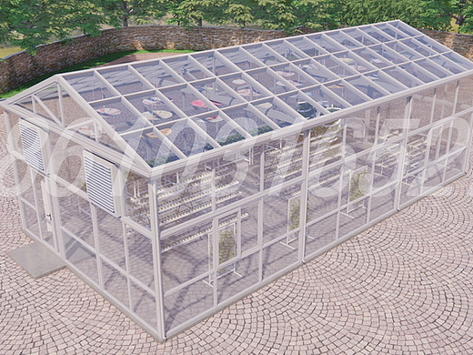 培苗玻璃温室设计效果图