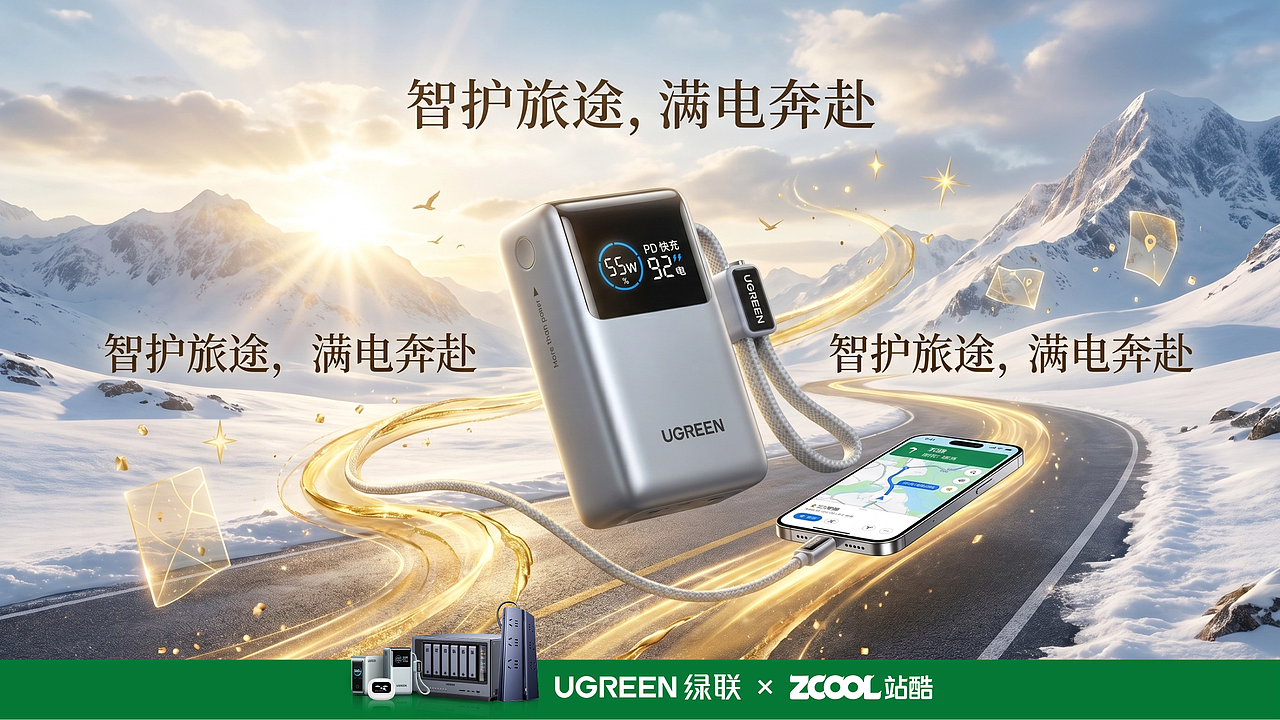 绿联「智・护・未来」全场景创意海报（图ZNDA1ODMyNTMy） - AI作品 - 站酷设计师VELORA_Studio原创素材 - 站酷ZCOOL