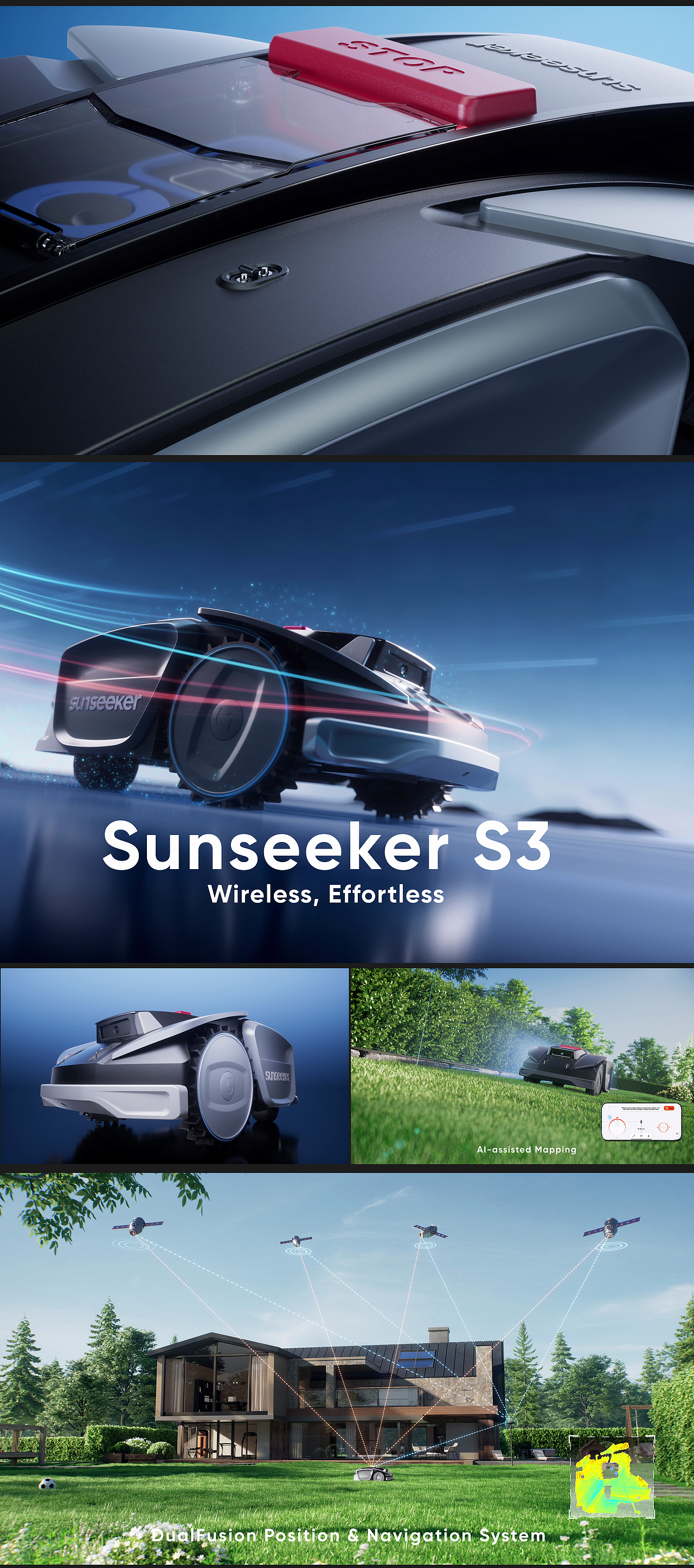 Sunseeker S3 智能割草机｜产品 CG 宣传片完整版（图ZNDA1ODM0MzI0） - 产品 - 站酷设计师Morning视觉原创素材 - 站酷ZCOOL