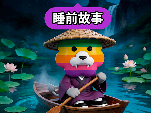 睡前故事：既入画屏里，何不慢赏心，「彩虹狮花湾」毛绒玩具