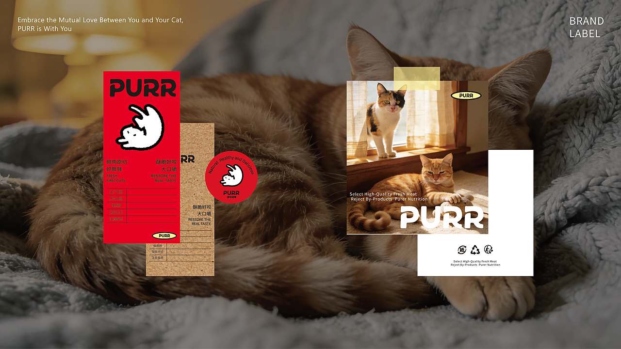 PURR 宠物食品品牌设计｜纯肉无添，专业透明（图ZNDA1ODQyMTU2） - 品牌 - 站酷设计师Z919586789原创素材 - 站酷ZCOOL
