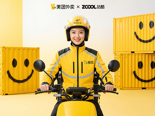 微笑赴归途，暖护一城烟火【美团黄衣服设计大赛】