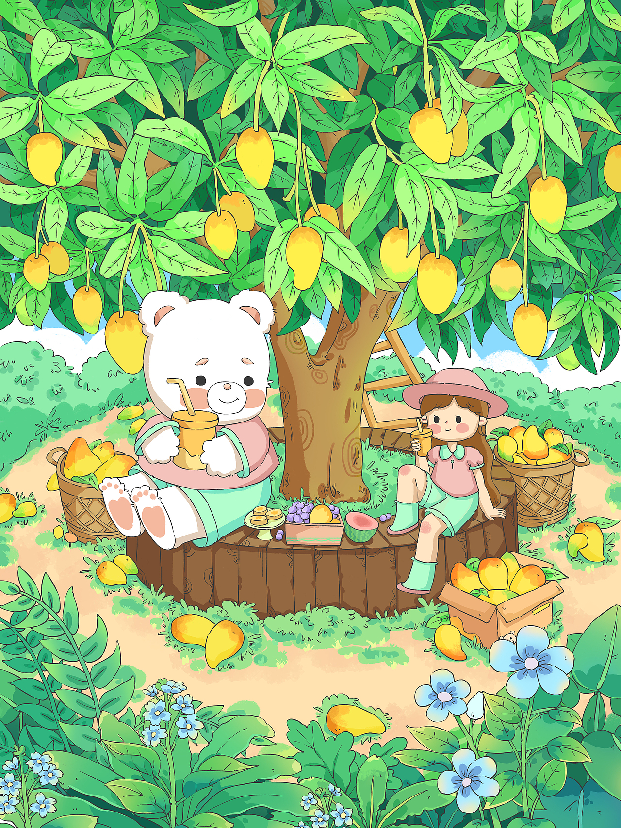 百果系列插画（图ZNDA1ODQ0MTI4） - 商业插画 - 站酷设计师猫梨a原创素材 - 站酷ZCOOL