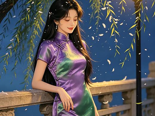 夜散步·銀川唐徠渠隨想｜把晚風(fēng)與柳絮畫進(jìn)旗袍