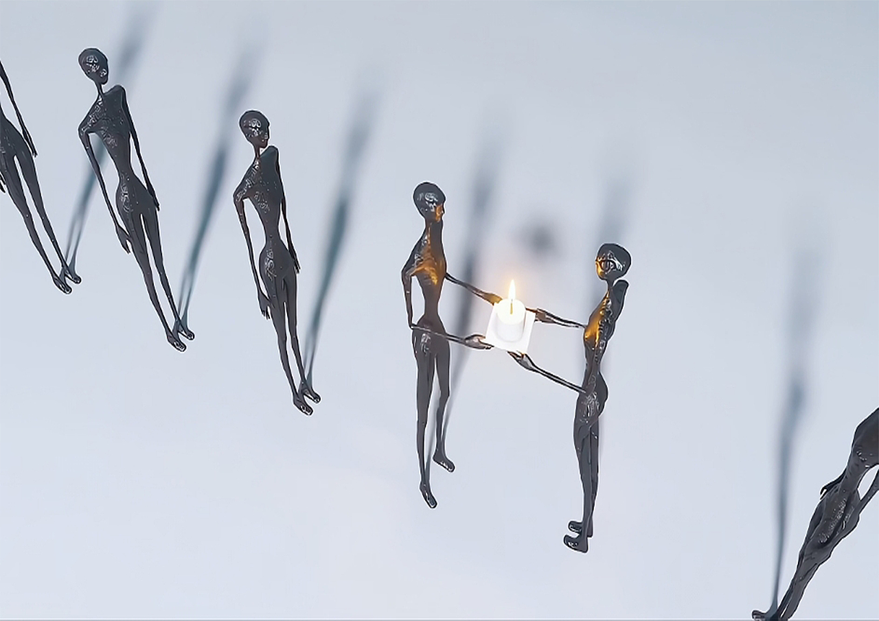 实验动画短片《ON LINE》（图ZNDA1ODQ3MTE2） - AI作品 - 站酷设计师wangtttty原创素材 - 站酷ZCOOL