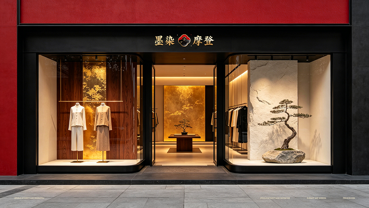 墨染摩登｜新中式女装品牌全案设计（图ZNDA1ODQ3NjY0） - 品牌 - 站酷设计师光源本源原创素材 - 站酷ZCOOL