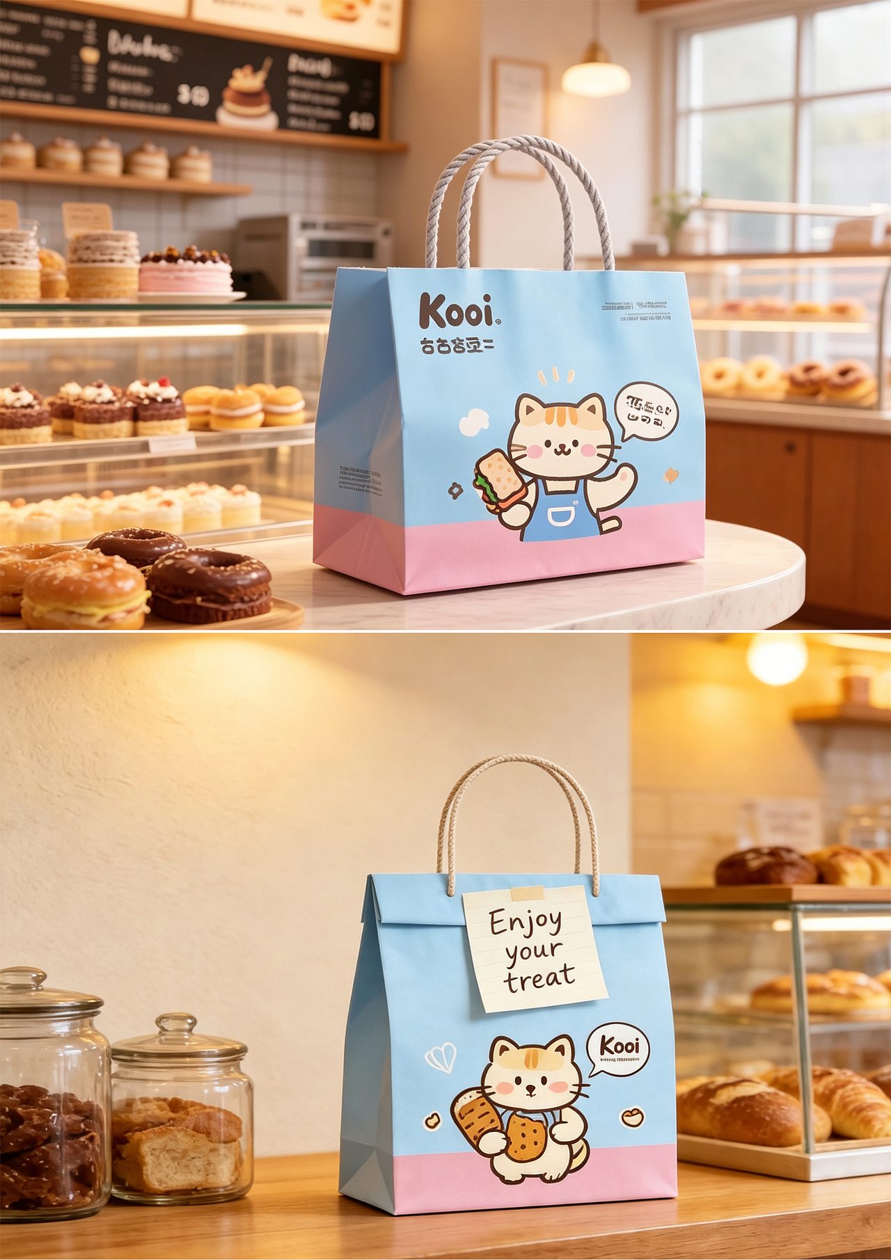 Kooi 围裙小猫烘培品牌IP提案（图ZNDA1ODUwNzI0） - IP形象 - 站酷设计师amy小丸砸原创素材 - 站酷ZCOOL