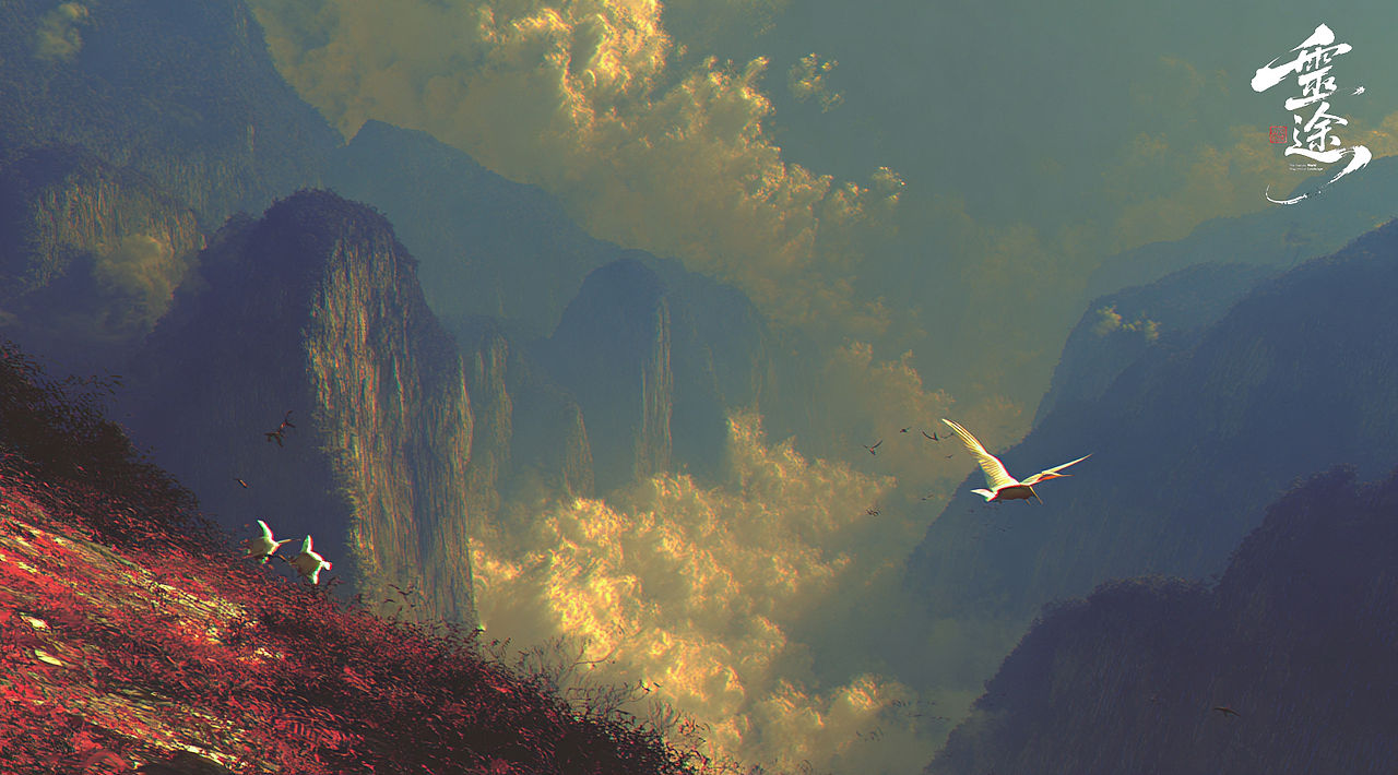 《山河幻境：灵途》游戏场景概念设计（图ZNDA1ODU4NzA0） - AI作品 - 站酷设计师Alzzzzz原创素材 - 站酷ZCOOL