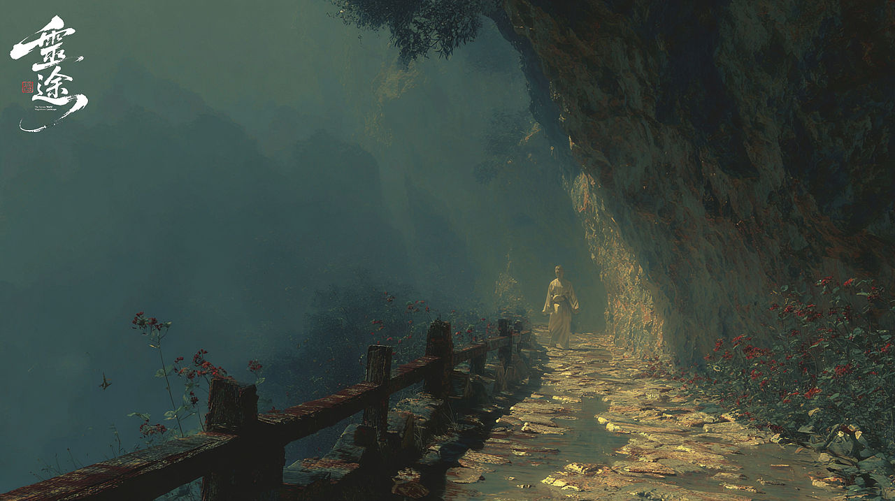 《山河幻境：灵途》游戏场景概念设计（图ZNDA1ODU4Njk2） - AI作品 - 站酷设计师Alzzzzz原创素材 - 站酷ZCOOL
