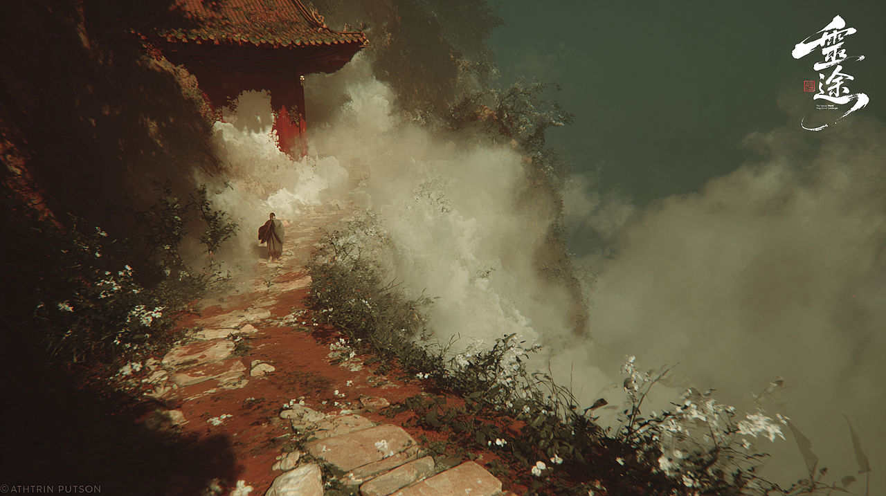 《山河幻境：灵途》游戏场景概念设计（图ZNDA1ODU4NzE2） - AI作品 - 站酷设计师Alzzzzz原创素材 - 站酷ZCOOL