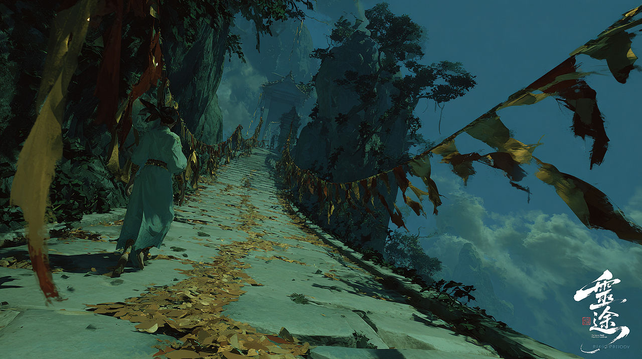 《山河幻境：灵途》游戏场景概念设计（图ZNDA1ODU4NzQw） - AI作品 - 站酷设计师Alzzzzz原创素材 - 站酷ZCOOL