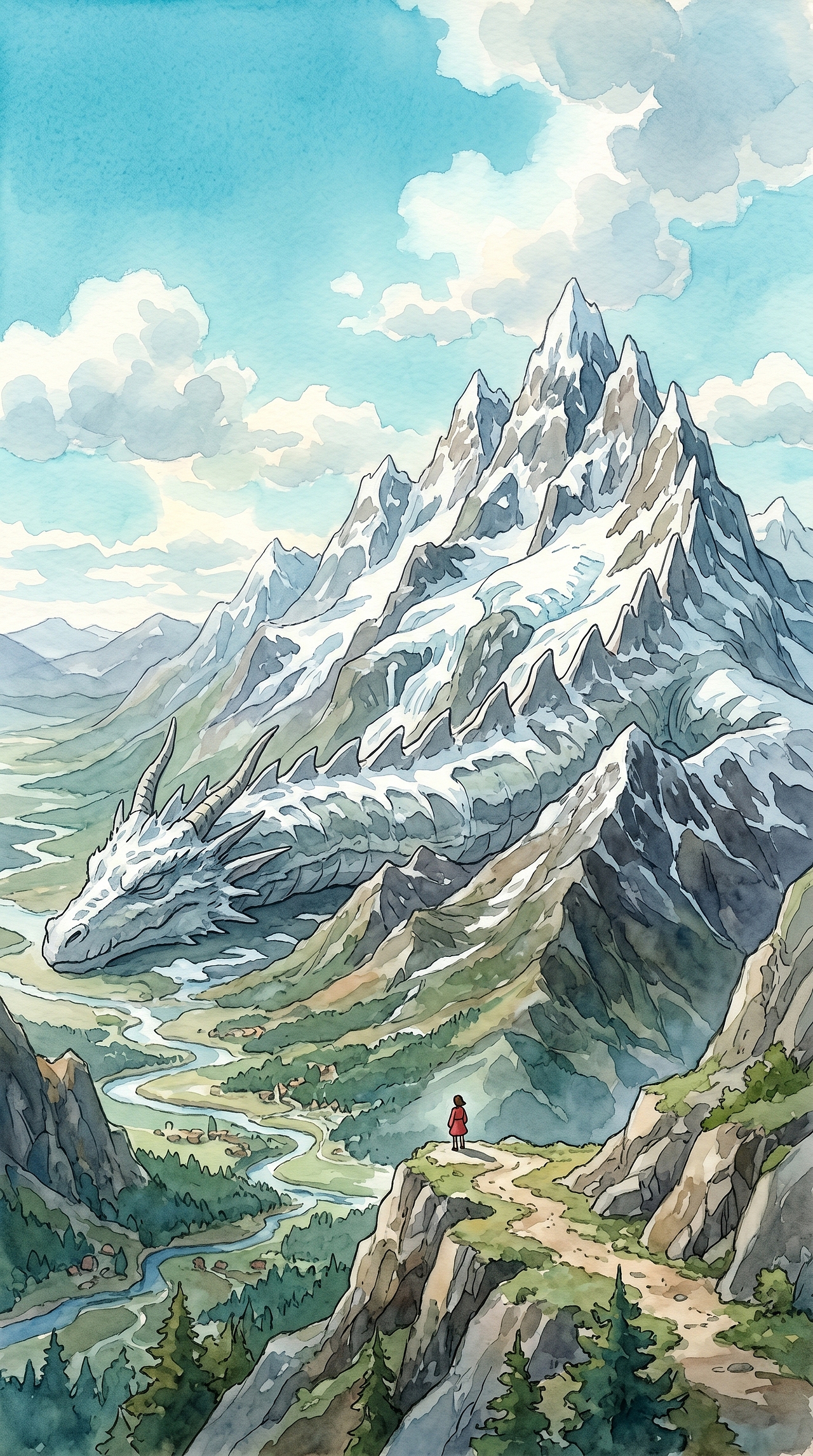 城市瑞兽·国风水彩系列 | 以东方神话守护城市（图ZNDA1ODYwMzI4） - AI作品 - 站酷设计师胡萝卜爱吃西红柿原创素材 - 站酷ZCOOL