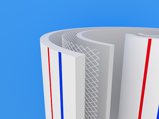 橡胶软水管3D建模渲染