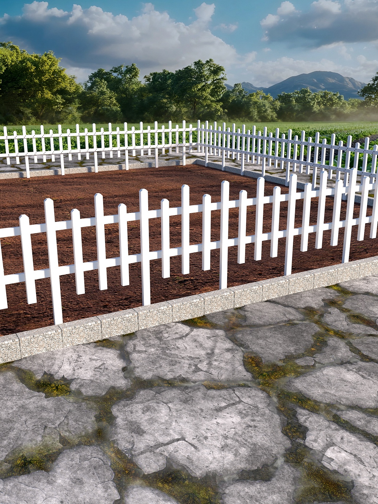 木制围栏产品建模渲染（图ZNDA1ODY0NzUy） - 场景 - 站酷设计师芝妖原创素材 - 站酷ZCOOL