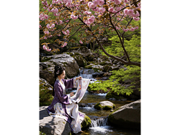 春日宋制漢服踏春圖