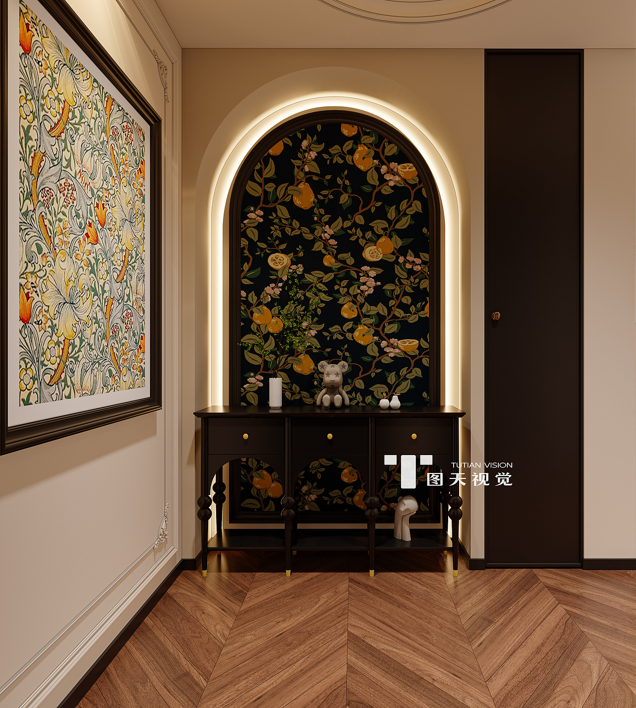 法式复古风 | 把巴黎左岸的浪漫搬进家——图天设计（图ZNDA1ODY3NjY0） - 家装设计 - 站酷设计师图天设计SUSU原创素材 - 站酷ZCOOL