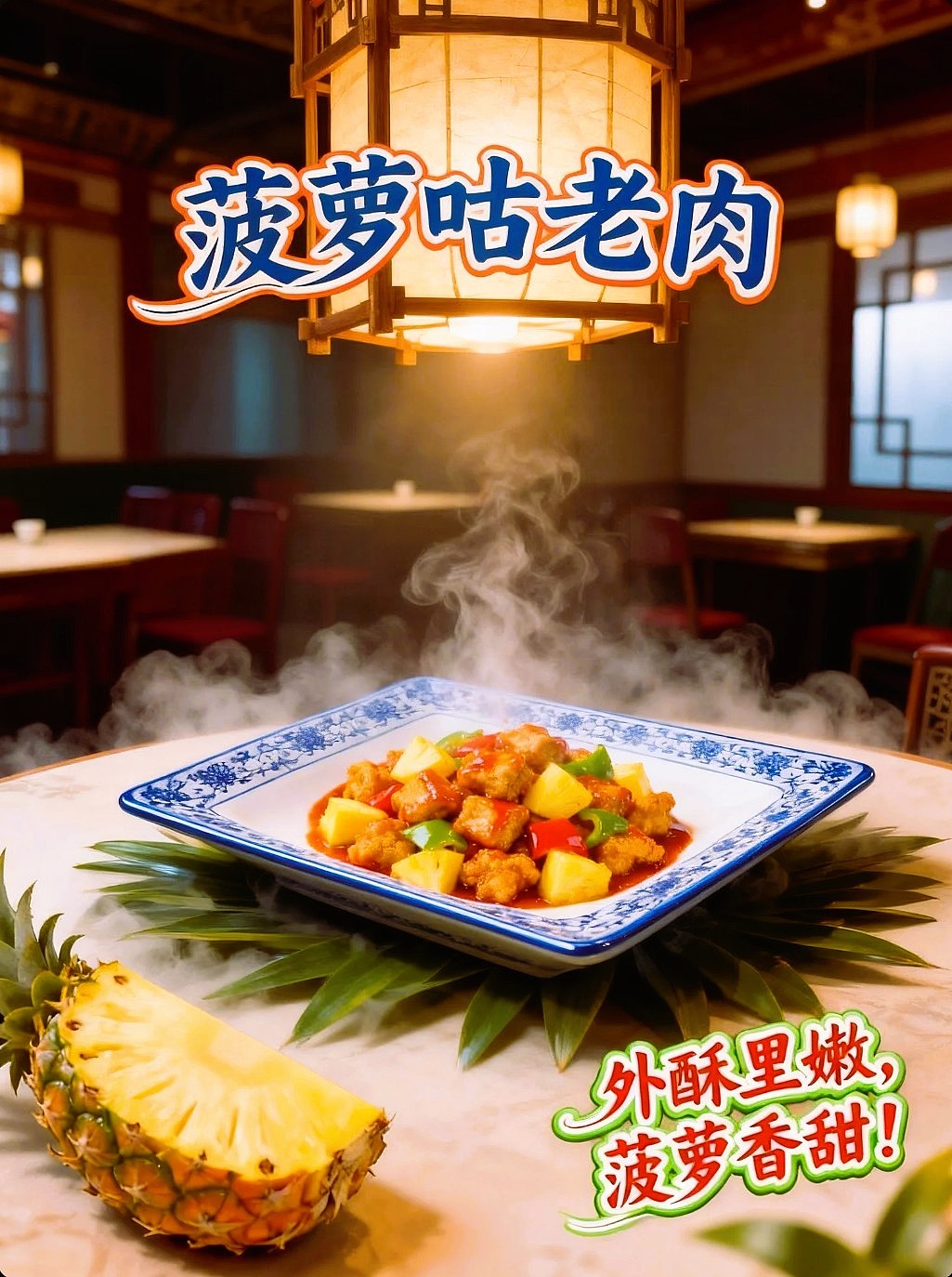 AIGC设计创意菠萝咕老肉美食海报附提示词既梦AI5.0（图ZNDA1ODY5MjQw） - 海报 - 站酷设计师风中的玫瑰耶原创素材 - 站酷ZCOOL