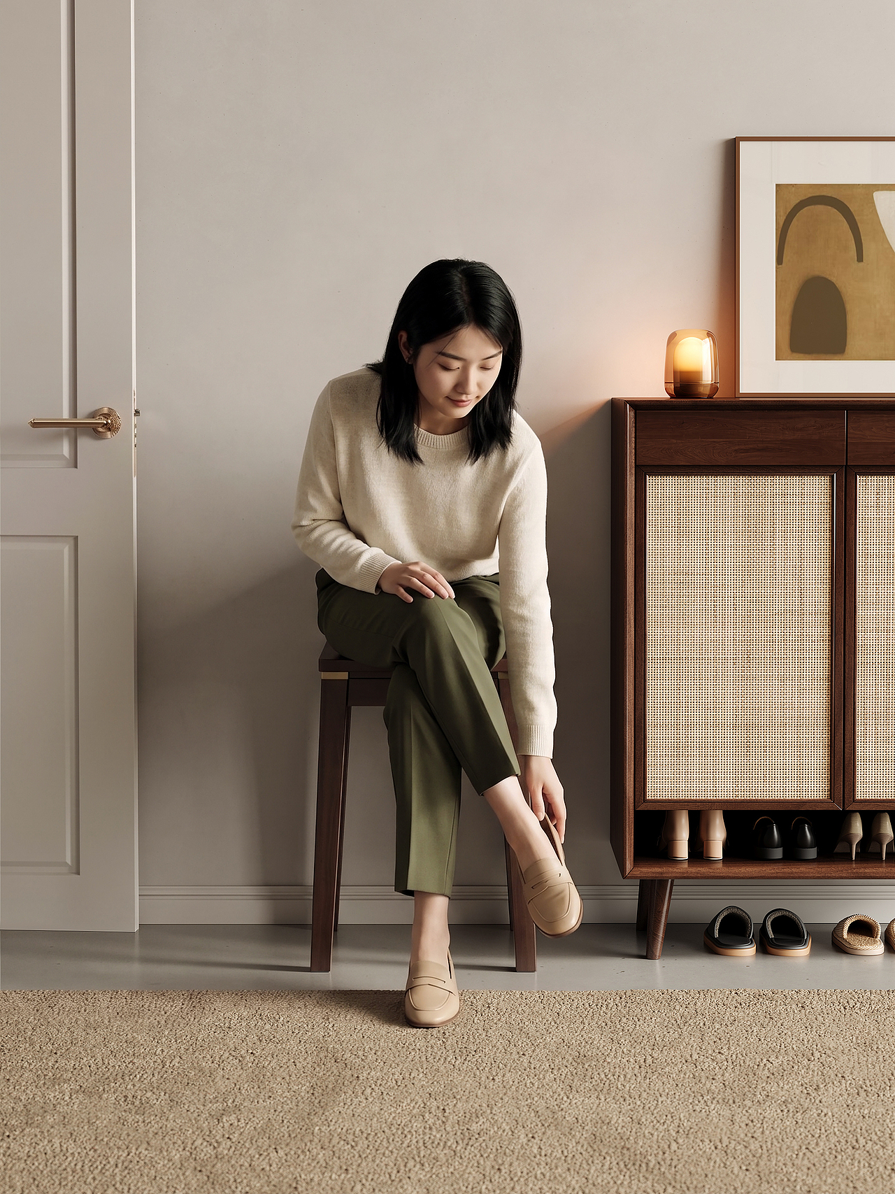 东方雅致 | 新中式轻奢实木方凳 电商产品（图ZNDA1ODcwMDM2） - 家装设计 - 站酷设计师蓝禹轩洁原创素材 - 站酷ZCOOL