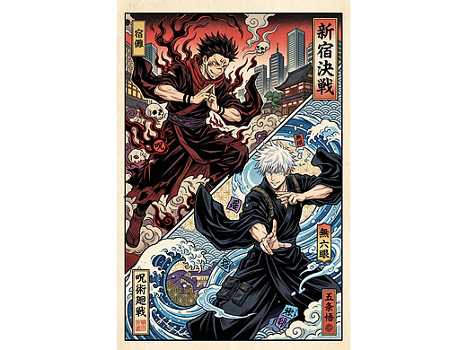 咒术回战新宿决战-日式浮世绘艺术版